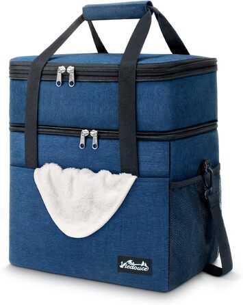 Термосумка Viedouce 30L: ізольована сумка-холодильник для пікніків, кемпінгу та подорожей (блакитна)