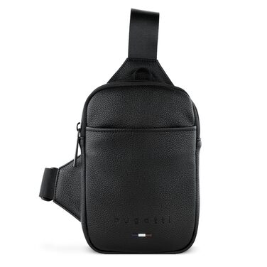 Bugatti Rico Mini Crossbody: Сумка на плечі з екошкіри, чорна