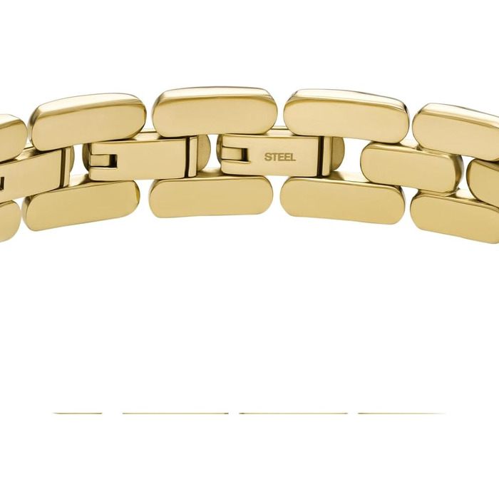 Чоловічий браслет Fossil з нержавіючої сталі або шкіри з надійним застібкою-годинниковою. Срібний та чорний (бежево-золотий)