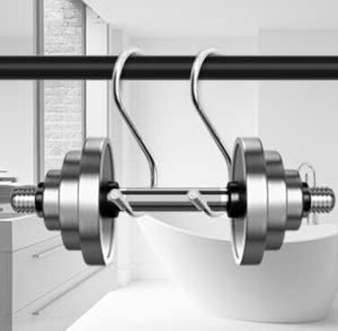 Телескопічна штанга для карнизів 60-130 см, нержавіюча сталь, чорний колір. Підходить для штор, душових перегородок, шаф, вікон та дверей.