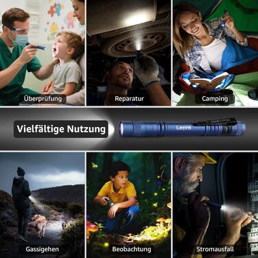 Ліхтарик LED Lepro, Mini IPX4 Водостійкий, 3 Режими, 2 шт. (Синій)