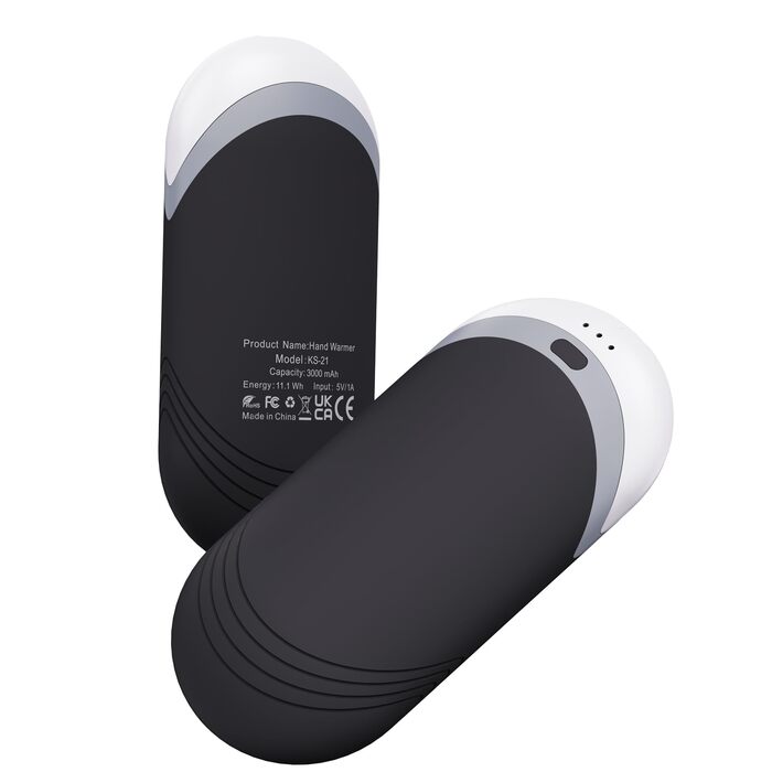 Електричні нагрівачі для рук Karecel 2 шт., USB, 6000mAh, Slim, чорний - подарунок для жінок та чоловіків
