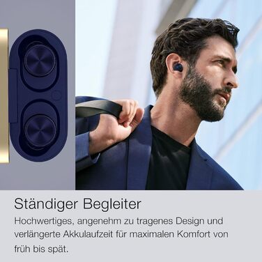 Блютуз навушники Bowers & Wilkins Pi7 S2 (2023) з активним шумозаглушенням (ANC), aptX та мікрофонами, Midnight Blue