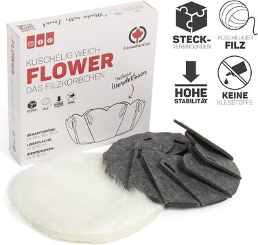 Кігтеточка-корзина для котів, кругла, сіра, Ø 42 см, з подушкою, CanadianCat