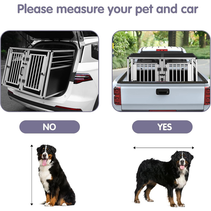 Транспортна переноска для собак та котів EUGAD, алюмінієва, 65x85x71 см, з безпечним замком, чорна