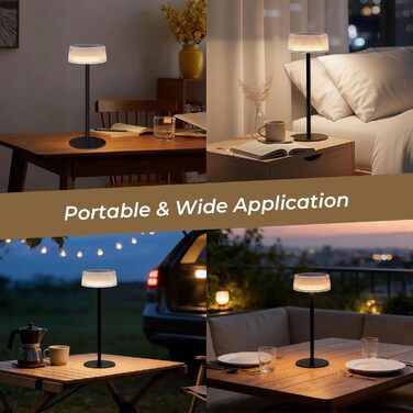 Світлодіодний акумуляторний настільний світильник Lacasa Solar 2 шт, димується, водонепроникний IP67, для дому, саду, спальні