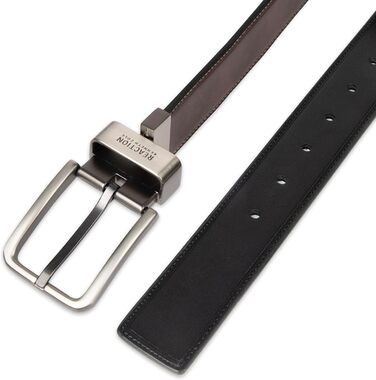 Чоловічий реверсивний шкіряний ремінь Kenneth Cole REACTION чорного та коричневого кольорів