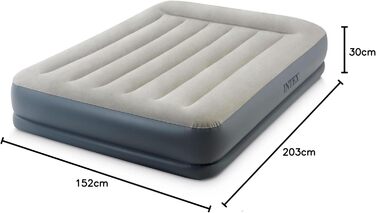 Надувний матрац Intex Queen Kissen Rest Fiber-Tech RP 152x203x30 см (64118ND) - комфортний матрац для сну