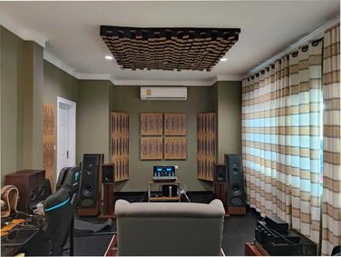 Набір акустичних диффузорів 2D для звукоізоляції та поглинання шуму, 50 x 50 см, колір Sonoma SIRIUS (150мм), 2 шт.