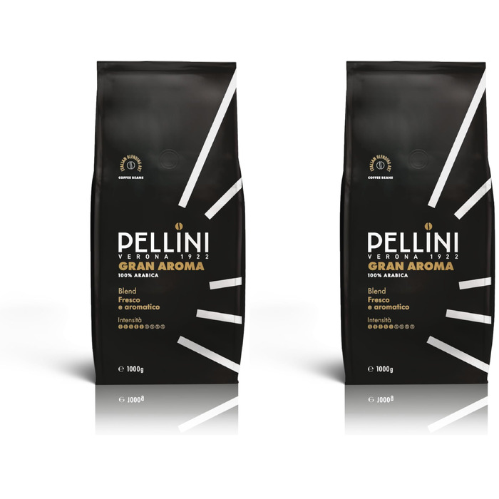 Кава в зернах Pellini N.9 Gran Aroma для еспресо, 1 кг (набір 2 шт)