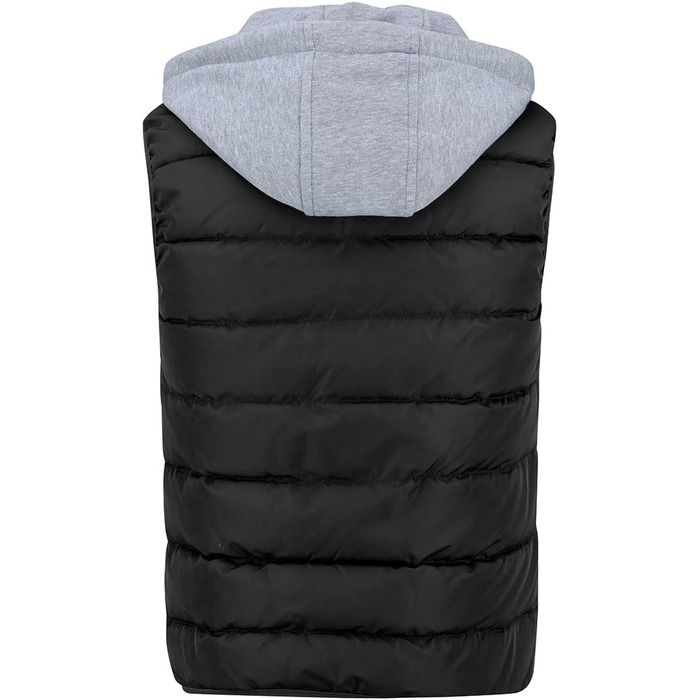 Чоловіча степкова жилетка YOUTHUP з капюшоном, тепла зимова жилетка для активного відпочинку, чорна, розмір XL