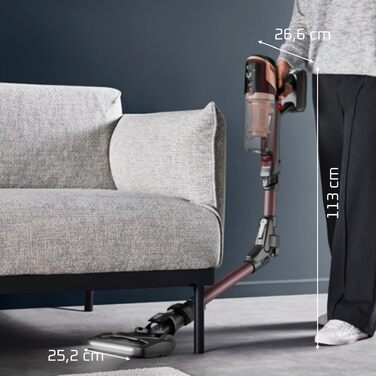 Акумуляторний вертикальний пилосос Rowenta X-Pert 6.80 Flex, 100 AW, бездротовий, винно-червоний