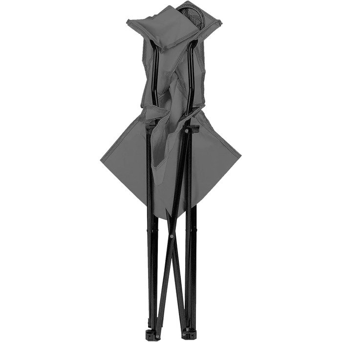 Крісло для риболовлі, стільчик для кемпінгу, складне крісло рибалки, режисерське крісло, темно-сірий, з підстаканником та сумкою