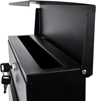 Поштовий ящик Verda з газетницею, нержавіюча сталь, антрацит, 2 ключі - дизайнерський настінний ящик з прихованим замком