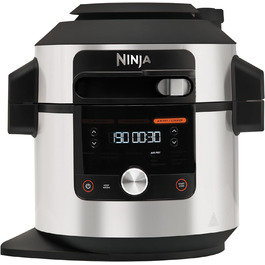 Мультиварка Ninja Foodi MAX 7,5 л з кришкою SmartLid, 12-в-1: скороварка, аерофритюрниця, повільне приготування, нержавіюча сталь (модель OL650EU)