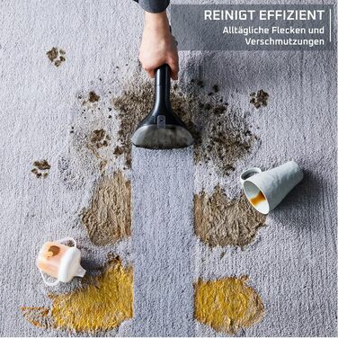 Rowenta Clean It - портативний відпарювач для килимів, 750 Вт, зелений/чорний, IN5020F0, з 5 насадками