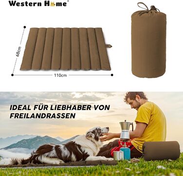 Водонепроникний килимок для собак Western Home: зручний, портативний, 110x68 см (колір: коричневий)