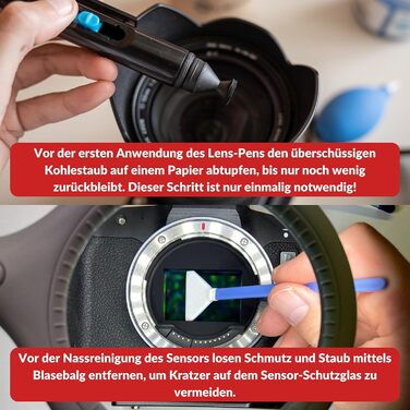 Набір для чищення камери LENS-AID 8-в-1: для об'єктивів, камер повного формату та APS-C. З рідким очищувачем, мікрофіброю, стайками, серветками, стиком, повітряним насосом та іншим.