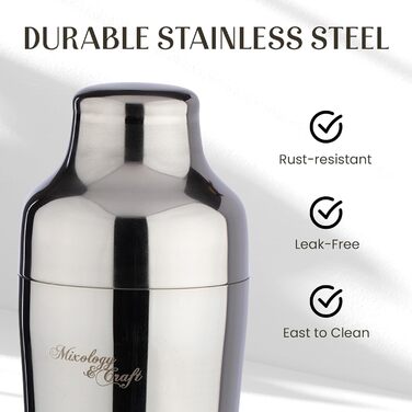 Набір для приготування коктейлів Mixology & Craft Cocktail Shaker Set 11-tlg. - Набір для бармена з нержавіючої сталі з аксесуарами (чорний, коричневий, дерево)