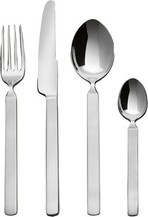 Alessi 4180S24 24-Piece Stainless Steel Silver Flatware Set
