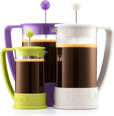 Френч-прес Bodum BRAZIL 1 л, сталевий фільтр, кремовий, 3 чашки