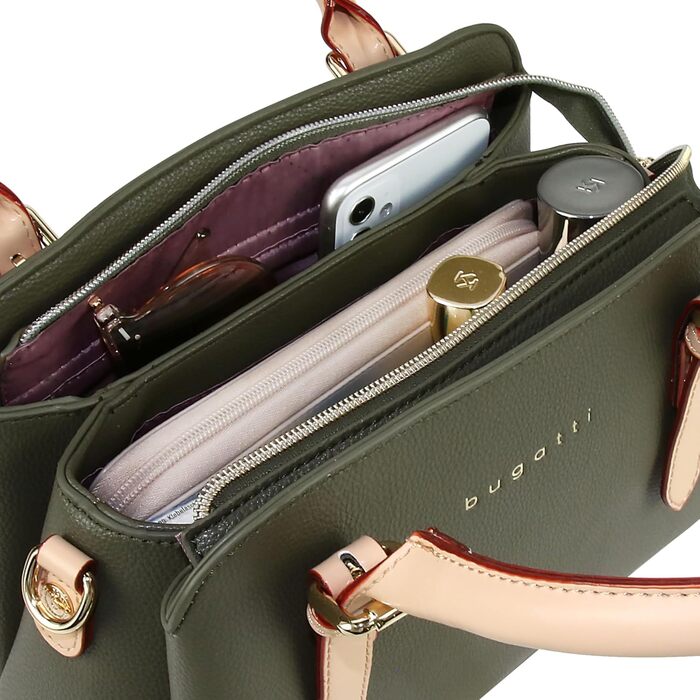 Сумка жіноча Bugatti Ella оливкова, маленька крос-боді, клатч для жінок