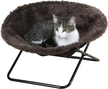 Кішечка Ліжко Kerbl Sharon, коричневе, 40х50 см, з металевим каркасом, складне, для котів