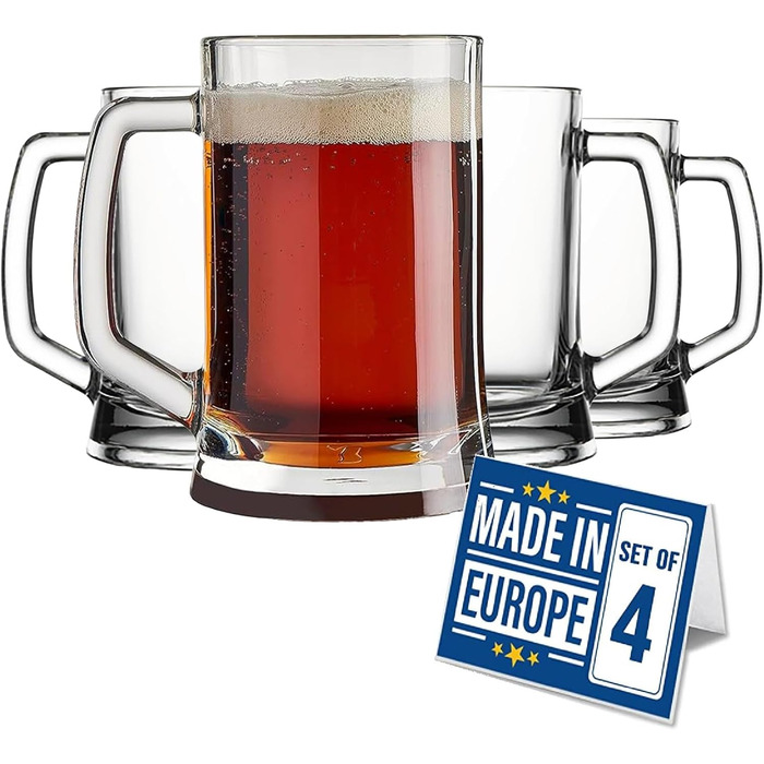 Набір з 6 склянок для пива Premium Pint, 570 мл, без свинцю. Склянки для крафтового пива, склянки для води, напоїв, 6 шт.