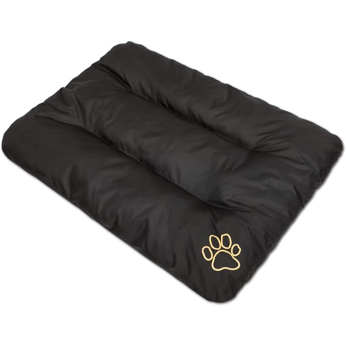 Матрац для собак, лежанка для собак великих, середніх та маленьких порід - вологостійкий килимок для собак, м'який лежак з піни, для вулиці та дому - 90x60x8 см (R2(100 x 70 см), чорний)