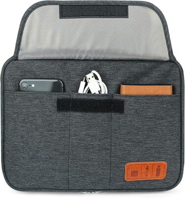 Органайзер для кабелів - сумка-органайзер для подорожей, аксесуари для електроніки, кейс для кабелів (28.5 x 23 x 6 см, чорний)