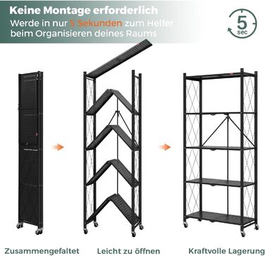 Deanic 5-Tier Folding Heavy Duty Shelf