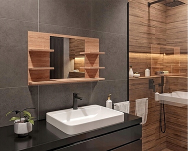 Настінне дзеркало Better Home, прямокутне, 800 x 500 мм