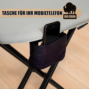 Прасувальна дошка BigDean XXL (120x45 см) з регулюванням висоти та підвішуванням для плечей - стабільна, для парогенераторів та прасок