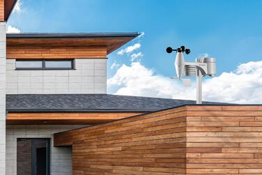 Метеостанція Bresser ClearView 7002586 з Wi-Fi та зовнішнім датчиком: Професійний 7-в-1 сенсор (вітер, вологість, температура, опади, УФ-індекс, освітленість), чорна