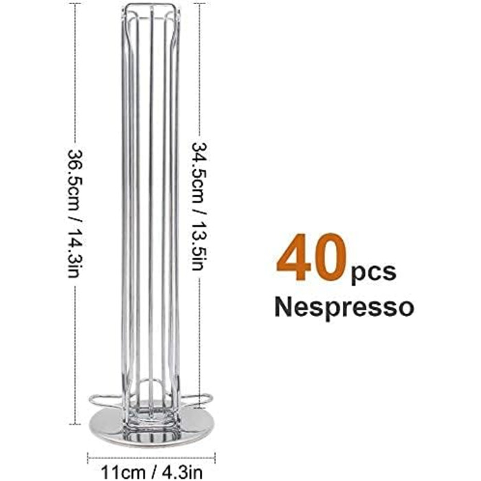 Тримач для капсул Nespresso Wdmiya (40 шт), обертовий | Організатор для зберігання капсул кави | Подарунок
