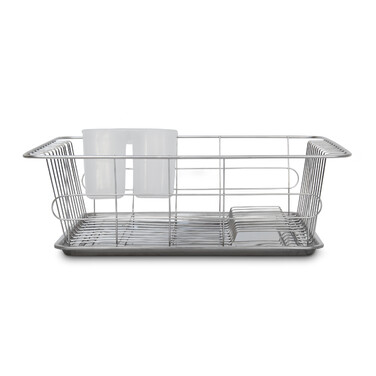 Relaxdays Dish Drainer with Cutlery Basket L