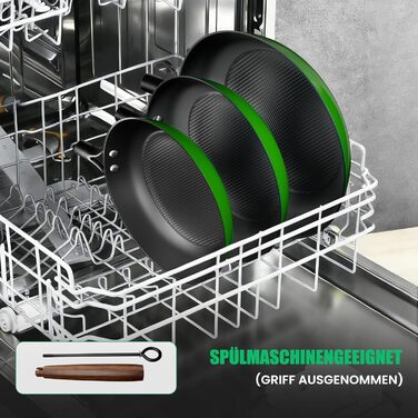 Чавунна сковорода YUTANN для індукції, газу, електроплити 20/24/28 см. Без PFOA/PFAS, з антипригарним покриттям