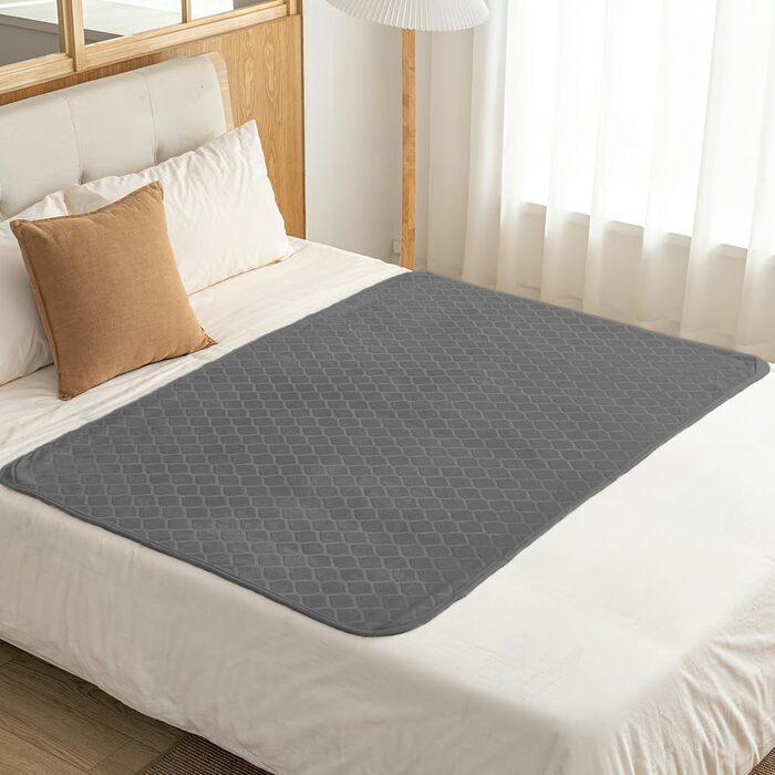 Водонепроникний килимок для собак, 127x152 см. М'який двосторонній коврик для собак великих порід, захист дивану, сірий + бежевий (світло-сірий + темно-сірий, 152x203 см)