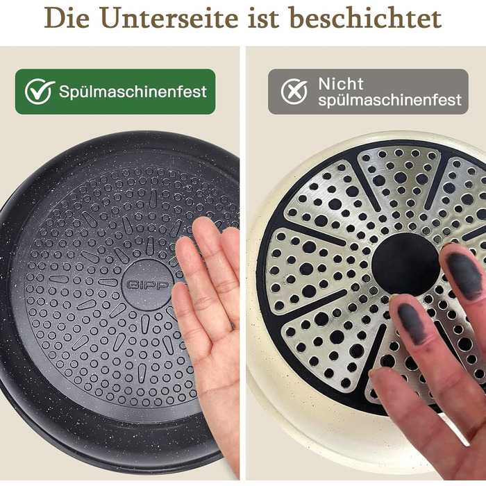 Набір посуду GiPP 21 предмет: сковороди та каструлі з антипригарним покриттям, для всіх типів плит, чорний