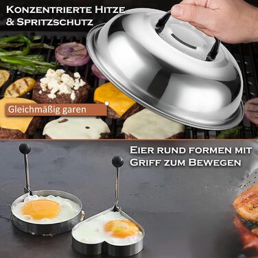 Набір шпателів для грилю з нержавіючої сталі (35 шт.) - набір для тепаньякі, сет для смаш-бургерів, з пресом для бургерів та аксесуарами для планчі, для грилю, пікніка, кемпінгу