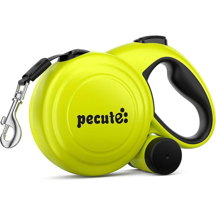 Рулетка для собак Pecute 10м, до 50 кг, зелена, антизаплутування, швидке гальмування