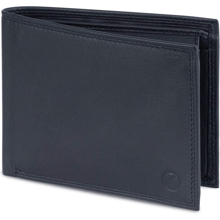 KORUTA® Men's Wallet Black with RFID Protection | Genuine Leather Bifold Wallet Large 13 Compartments Money Clip Wallet for Men Wallet Portmonee Made of Genuine Leather (Black)