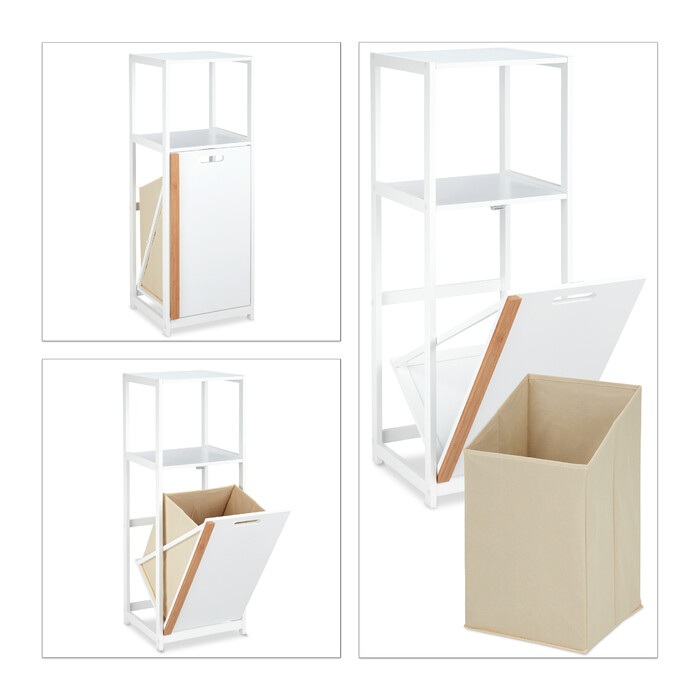 Relaxdays Laundry Basket with Shelf