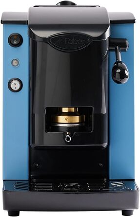 FABER COFFEE MACHINES | Slot Plast Model | POD Coffee Machine 44 mm | Adjustable Brass Pad Press (BURGUNDY/BLACK)