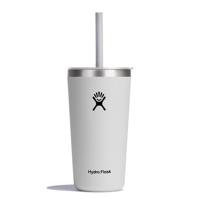 Термостакан Hydro Flask Travel Tumbler 1180 мл (40 Oz) з кришкою та трубою, нержавіюча сталь, вакуумна ізоляція, білий