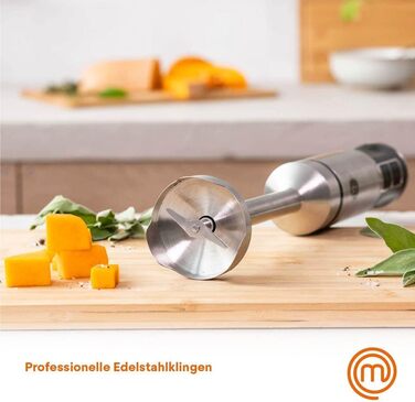Стаціонарний блендер MasterChef Stabmixer 3-в-1 з нержавіючої сталі: блендер, міксер, вспениватель молока. 400W, 2 швидкості, миється в посудомийній машині