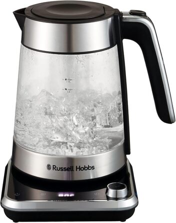 Електричний чайник Russell Hobbs з регулюванням температури та ситом (40-100°C), нержавіюча сталь, 1.7л, 2400W, з функцією підігріву, для дитячого харчування