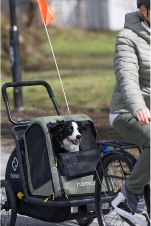 Hamax Puto Hundeanhänger (M, grün) - велосипедний причіп для собак, великий, зелений