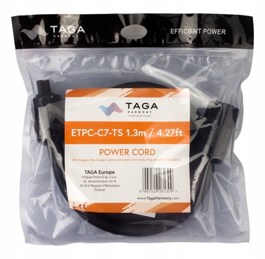 Кабель живлення Taga Harmony ETPC-C7-1.3M (вісімка), 1.3 м