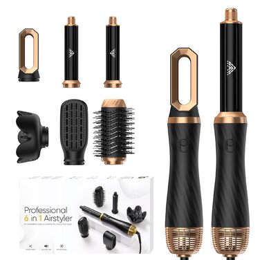 Набір для укладки волосся 6 в 1 Airstyler: фен-щітка, локони, об'єм, випрямлення